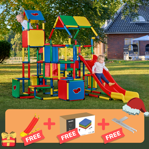 Climbing Parkour + 2x Climbing Pyramid + Upgrade Kit + Panel Set S + Panel Set XXL + Modular Slide + QUADRO Pro Screw Key