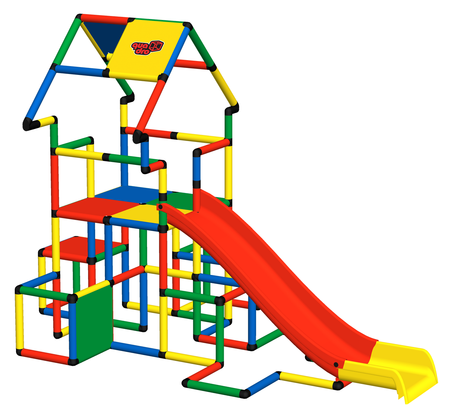 ADVENTURE + CLIMBING PYRAMID + MODULAR SLIDE