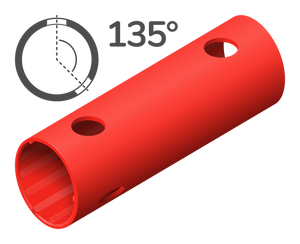 Tube 15 cm 135° (3 holes)