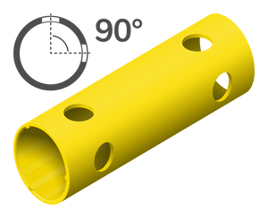 Tube 15 cm 90° (4 holes)