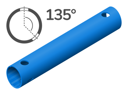 Tube 35 cm 135° (3 holes)