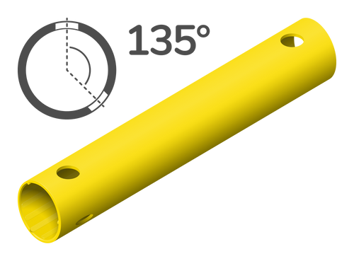 Tube 35 cm 135° (3 holes)