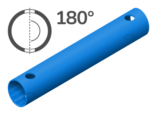Tubo 35 cm 180° (4 agujeros)