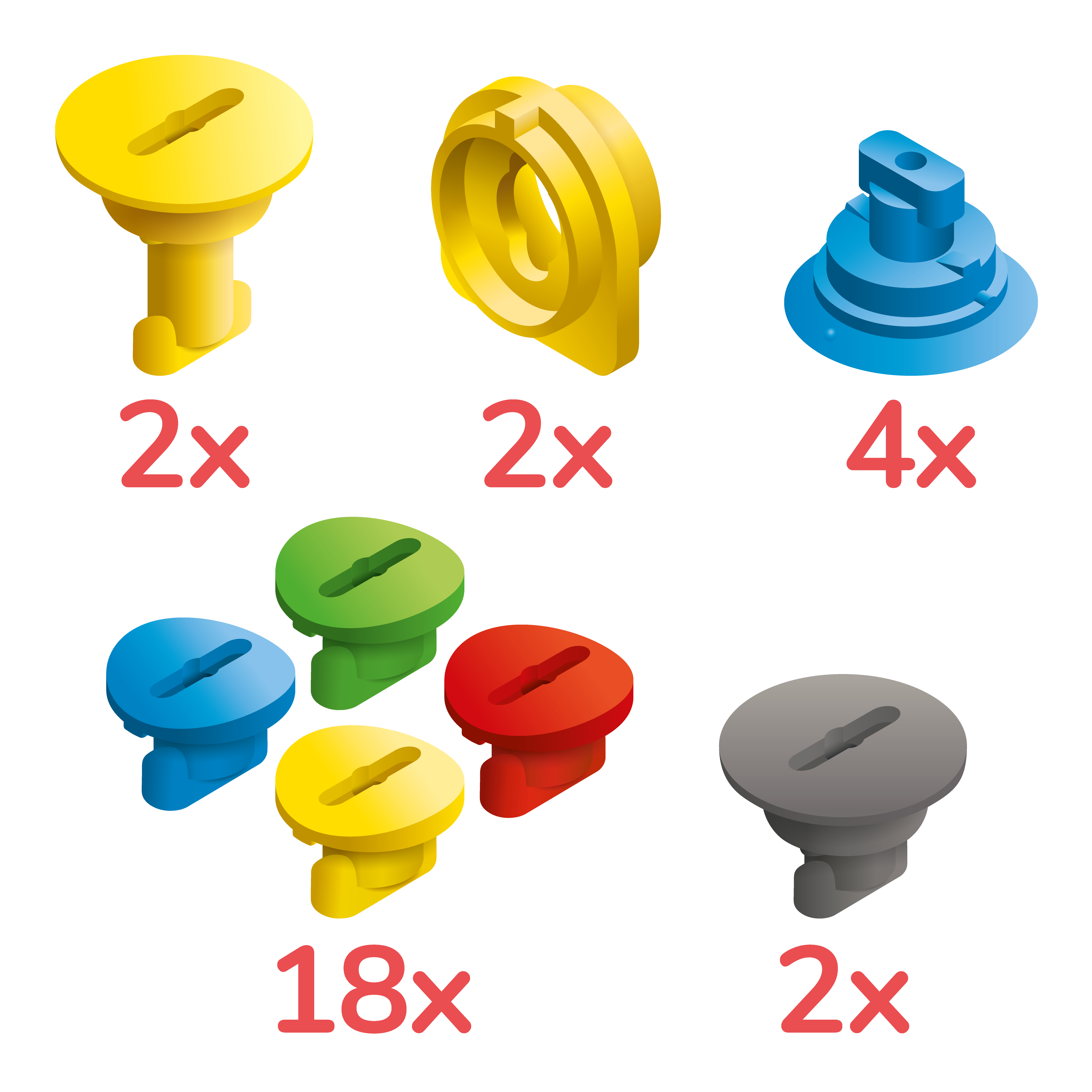 JOINPAYA 4pcs Play Slide Replacement Accessories Plastic Screw Covers Play Slide Repair Replacement Accessories For Children's